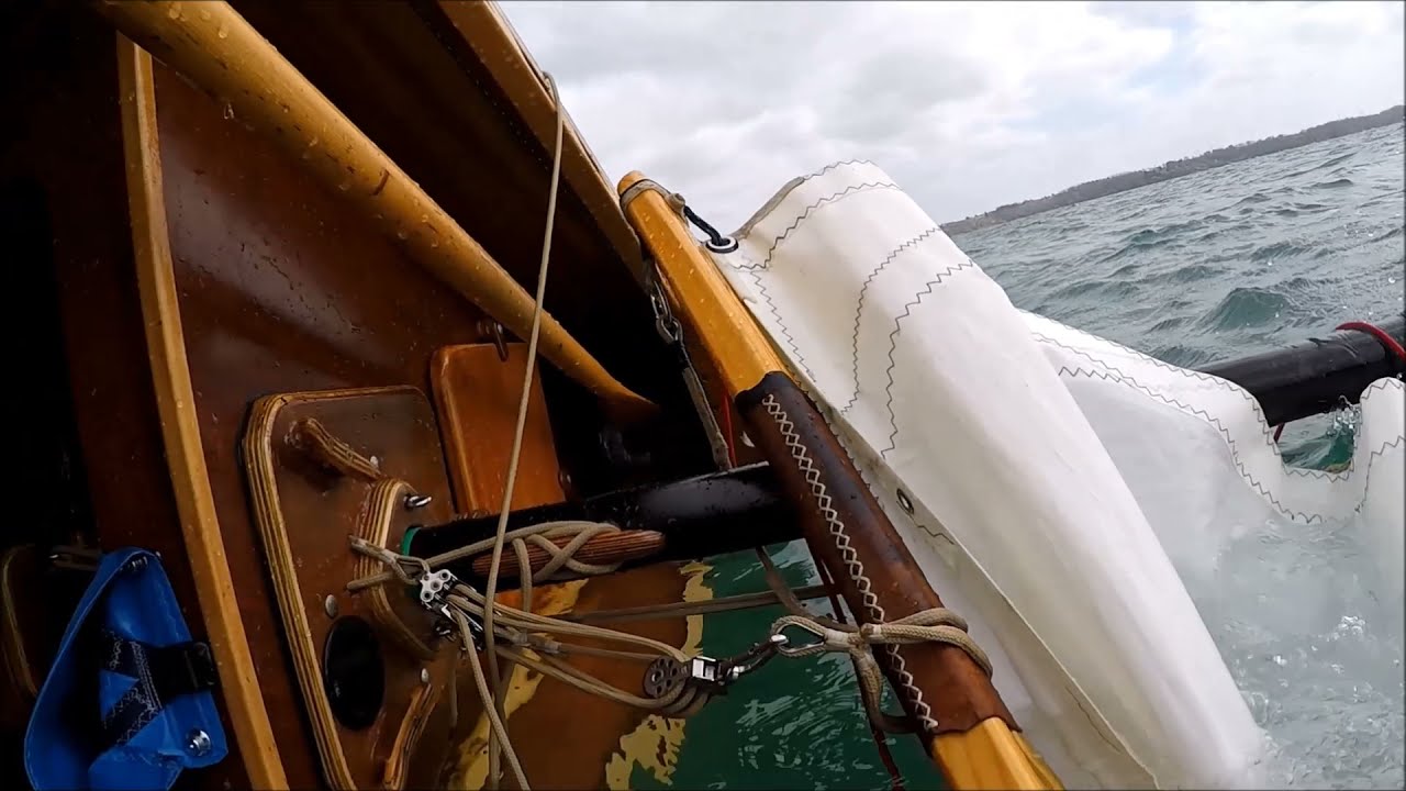 2021_04_03, capsizing Goat Island Skiff (short version, in English)