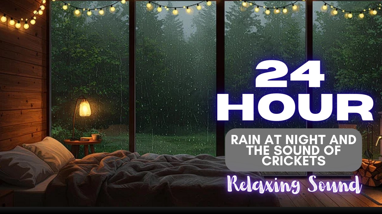 Atmosphere of a quiet countryside night wash over you. Rain Night and The Ssound of Crickets