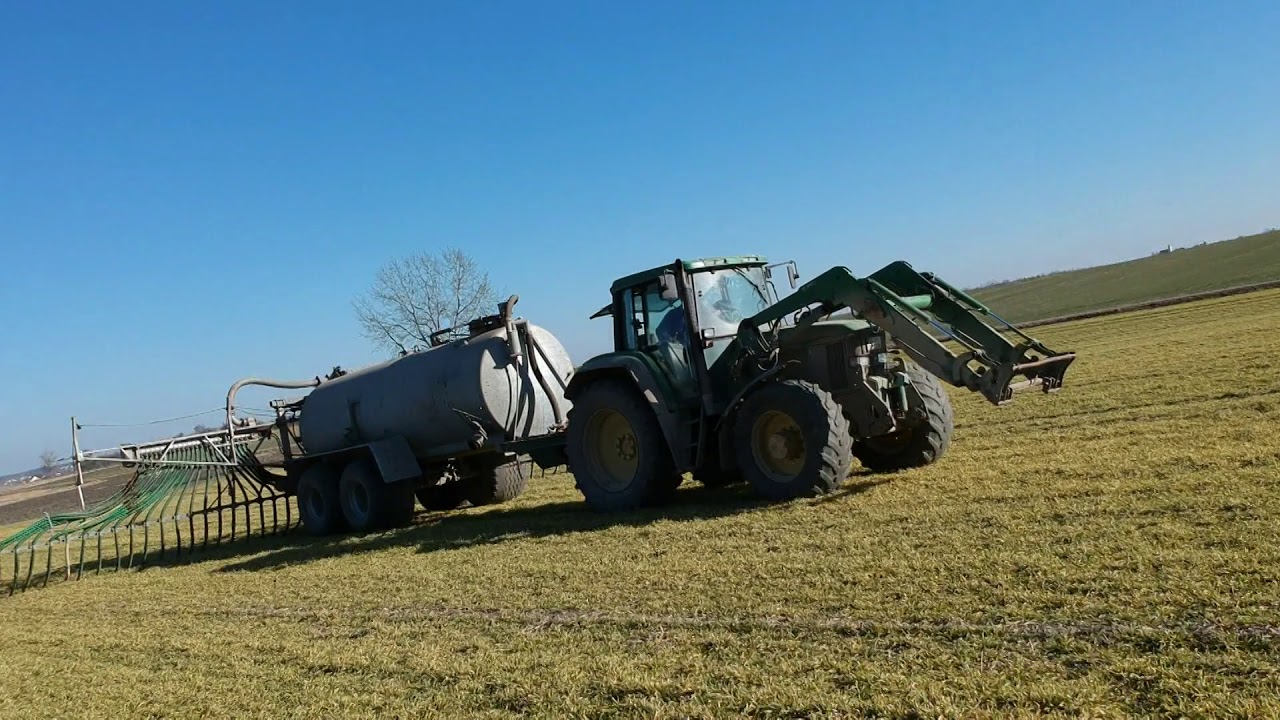[GoPro] G&uuml;lle fahren mit einem John Deere 6910 und Fliegel 12m2 Schleppschlauch