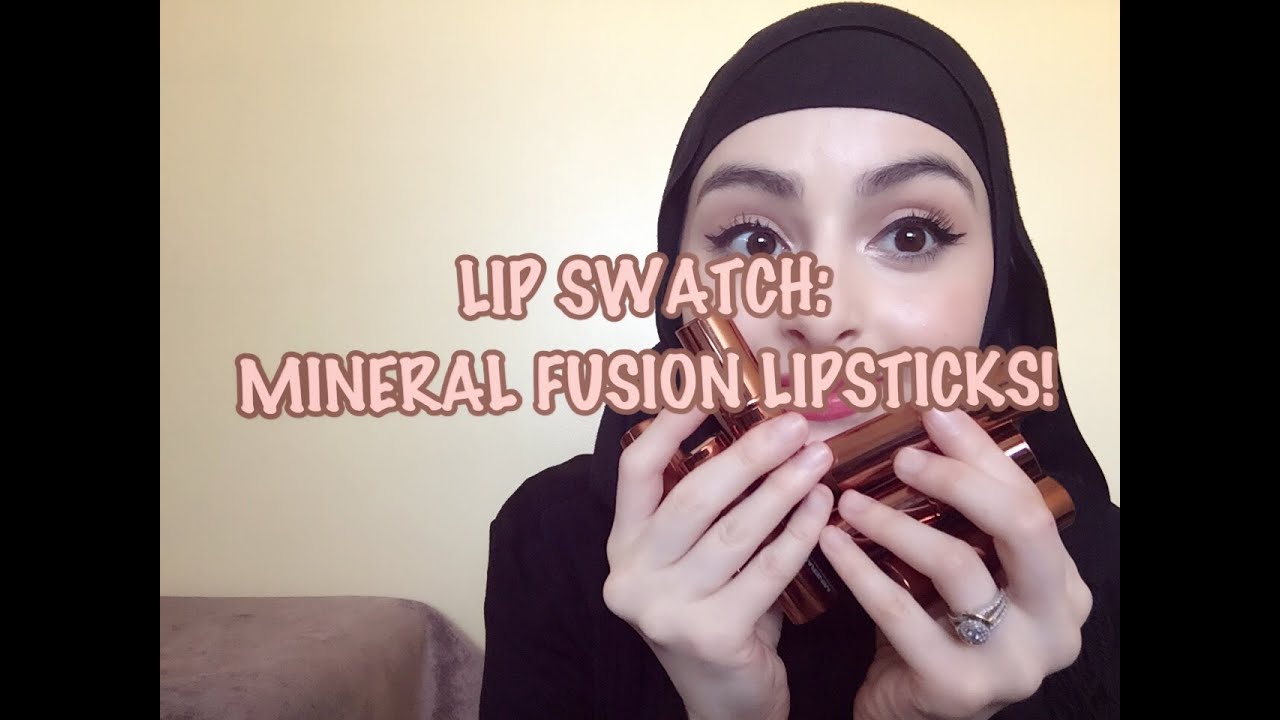 LIP SWATCHES -  Mineral Fusion Lipsticks + Mini Review(at the end) | Humeyra