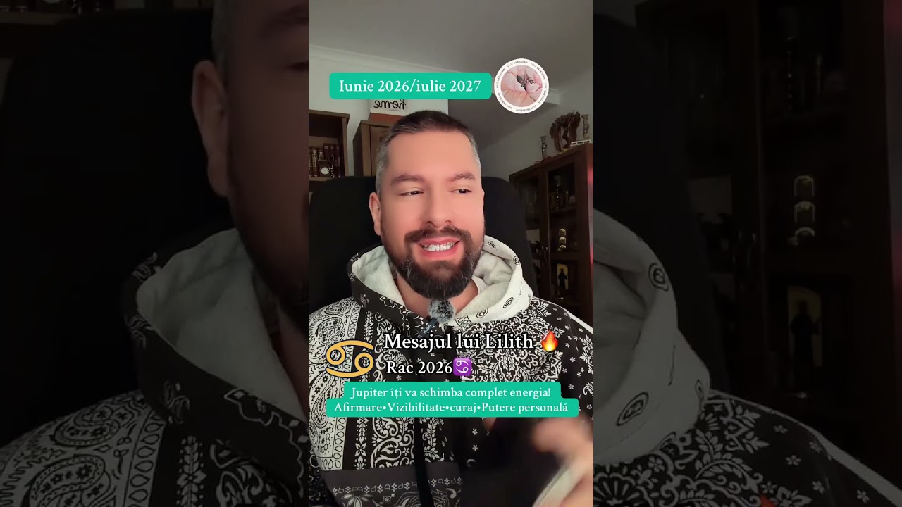 🔥Mesajul lui LILITH|♋️Rac 2026| Jupiter &icirc;ți va schimba totalmente &ldquo;norocul&rdquo;|#lilith #tarot #cancer 