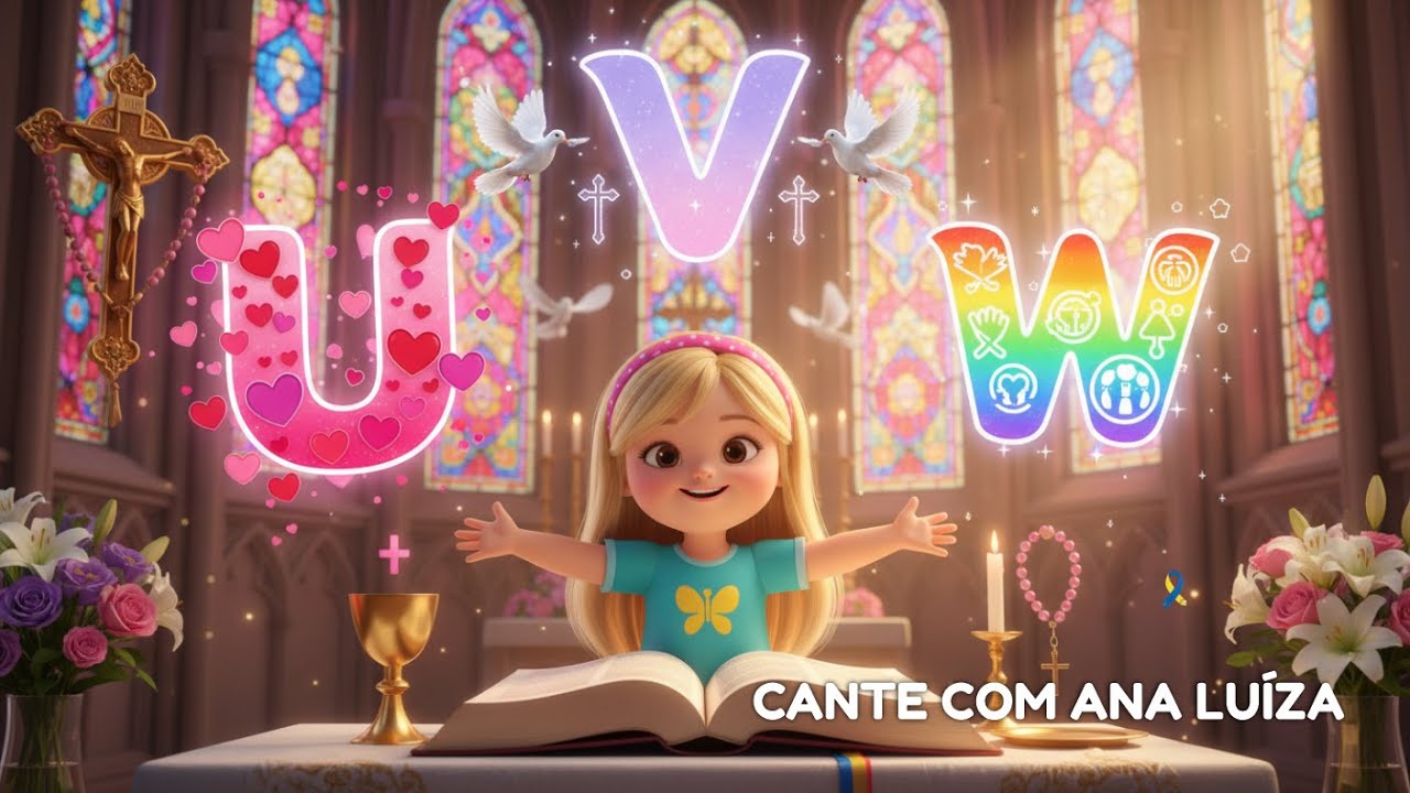 Alfabeto Bíblico U V W | Ana Luíza ensina com Amor ❤️