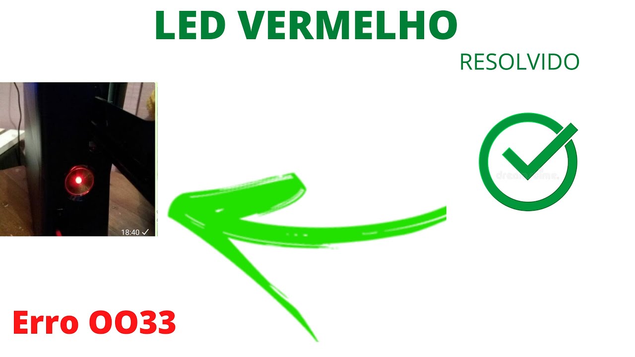 Xbox 360 Luz vermelha ( erro 0033) Resolvido