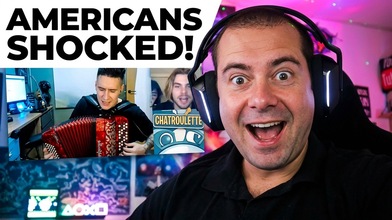 🎮GAMER REACTS - Реакция АМЕРИКАНЦЕВ на БАЯНИСТА из РОССИИ  Мировая чатрулетка