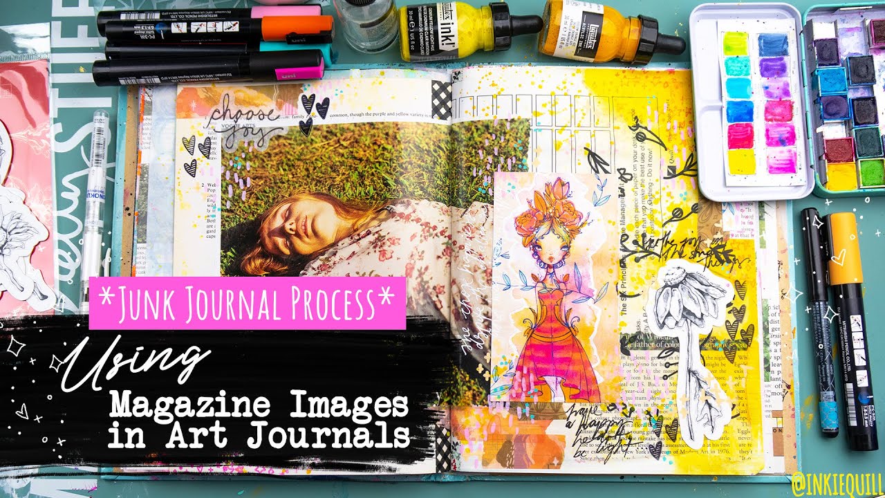 USING MAGAZINES IN ART JOURNALING // *Junk Journal Process Video*