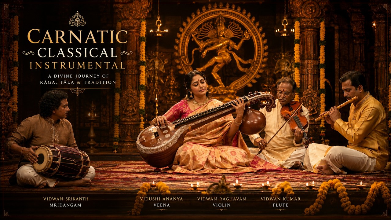 Raga Deepam ◉ Divine Carnatic Instrumental ◉ Peaceful South Indian Music