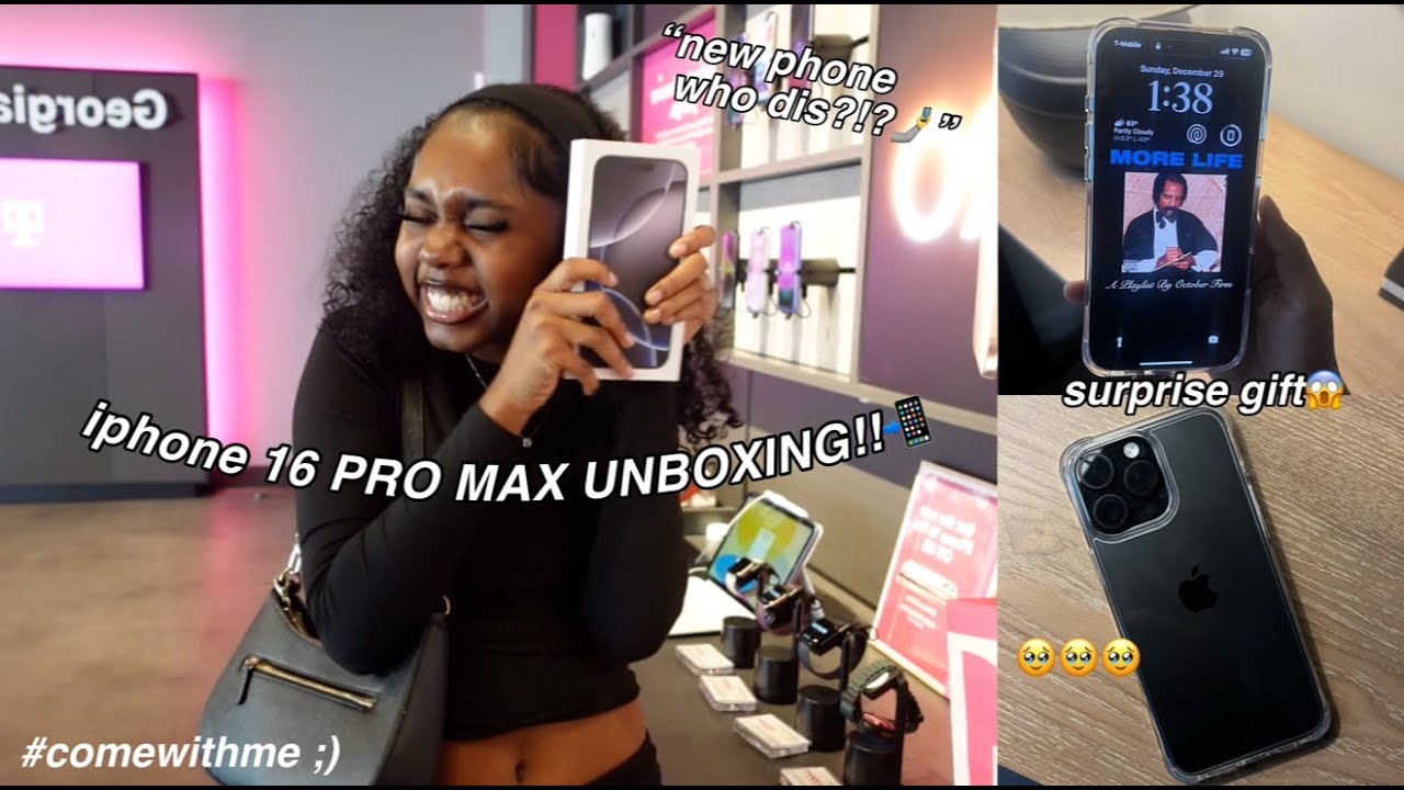 Iphone 16 PRO MAX UNBOXING📲|surprise gift😆!!|Camryn Attis #iphone #newphone