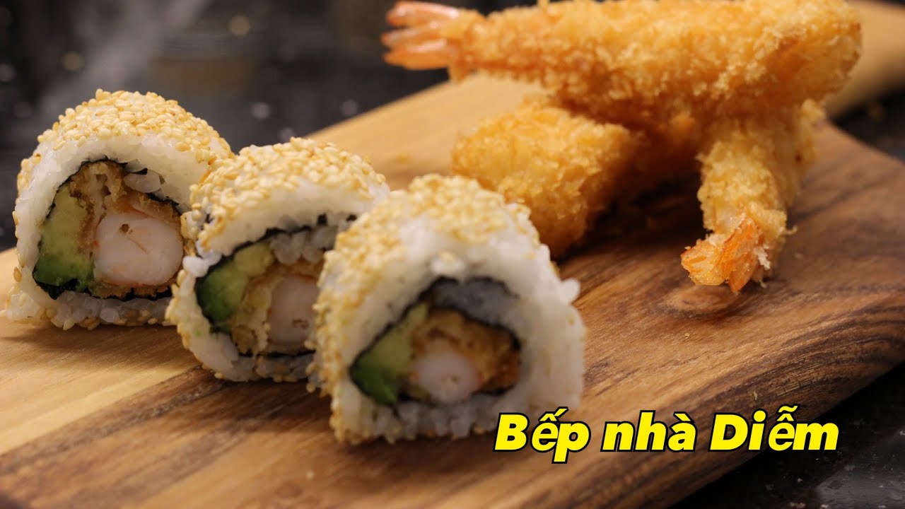 Maki tôm chiên xù và trái bơ | Bếp Nhà Diễm |
