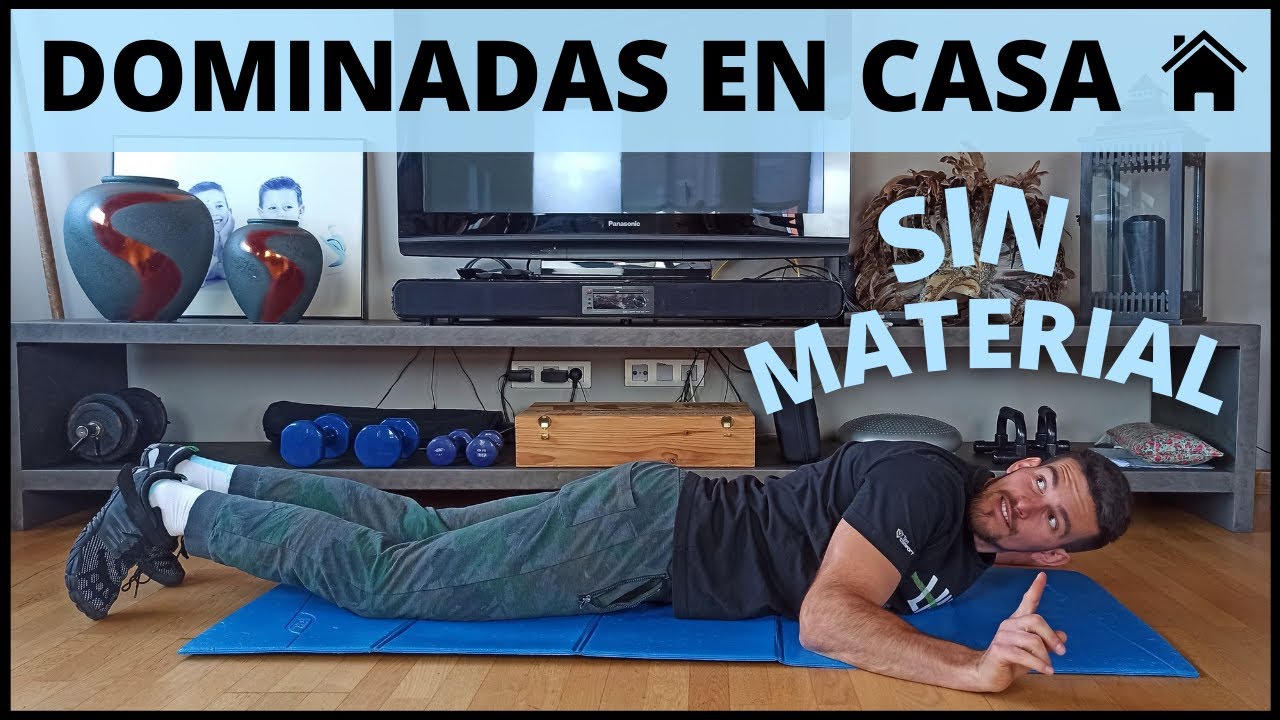 ▶Cómo hacer DOMINADAS para PRINCIPIANTES en CASA sin material💪🏼