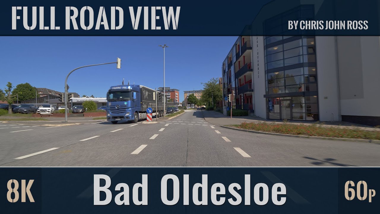 Bad Oldesloe, Germany: Hamburger Straße, Konrad-Adenauer-Ring, Berliner Ring, Lübecker Straße - 8K