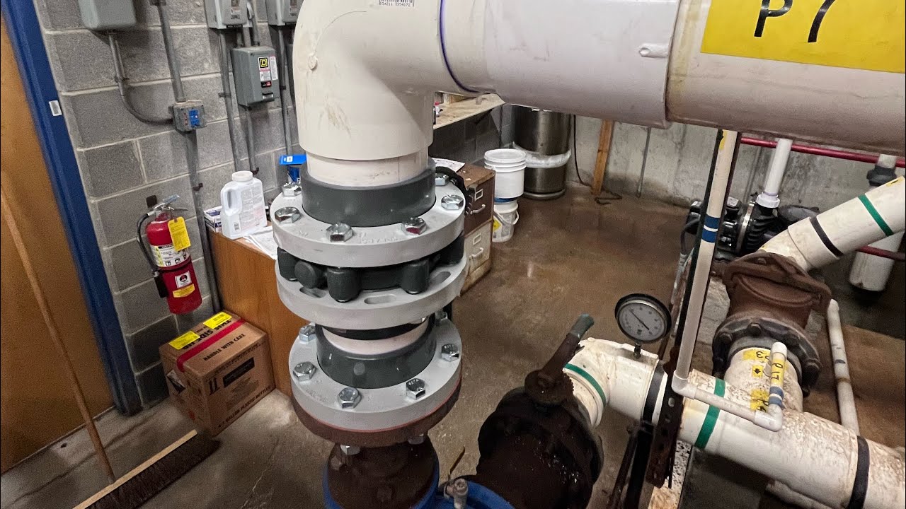 Down to Only One Pump! Plumbers Repipe 6” PVC in Pool Filter Room!