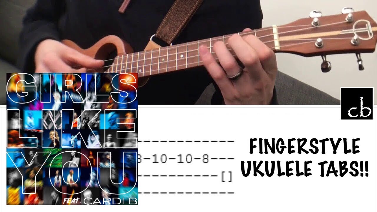 GIRLS LIKE YOU (Maroon 5) FINGERSTYLE Ukulele TUTORIAL