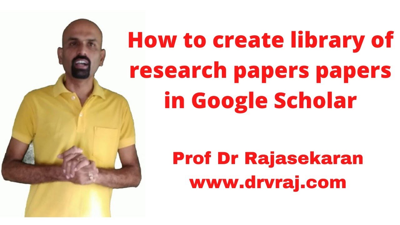 How to create library of research papers in Google scholar l Personal library of research papers