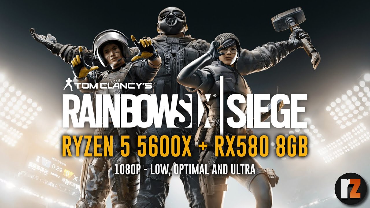 RAINBOW SIX SIEGE | Ryzen 5 5600x + RX580 8gb | 1080p @ low, optimal and ultra settings