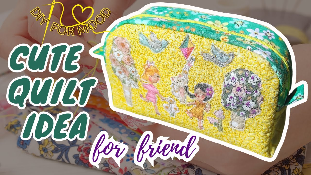 Quilt Idea for Sewing Pouch - Sewing Tutorial & Free Pattern