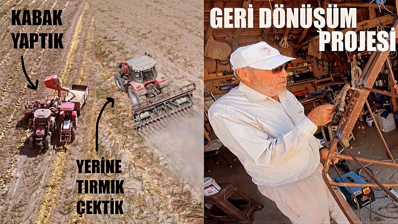 ÇEREZLİK KABAK ÇEKİRDEĞİMİZİ KIRDIK!DEDEMLE GERİ DÖNÜŞÜM YAPTIK!KABAK YERİNE IZGARA ÇEKTİK!