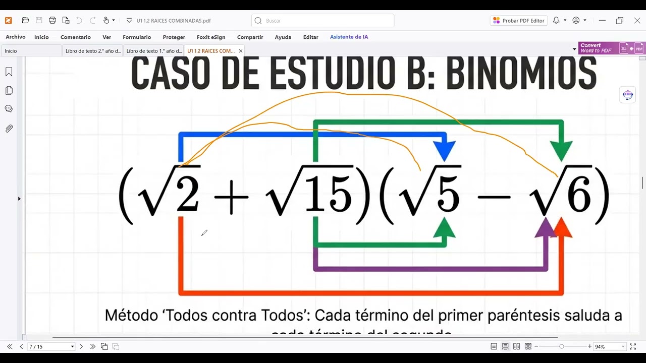 U1- 1.2 Operaciones combinadas con raíces cuadradas (Repaso)