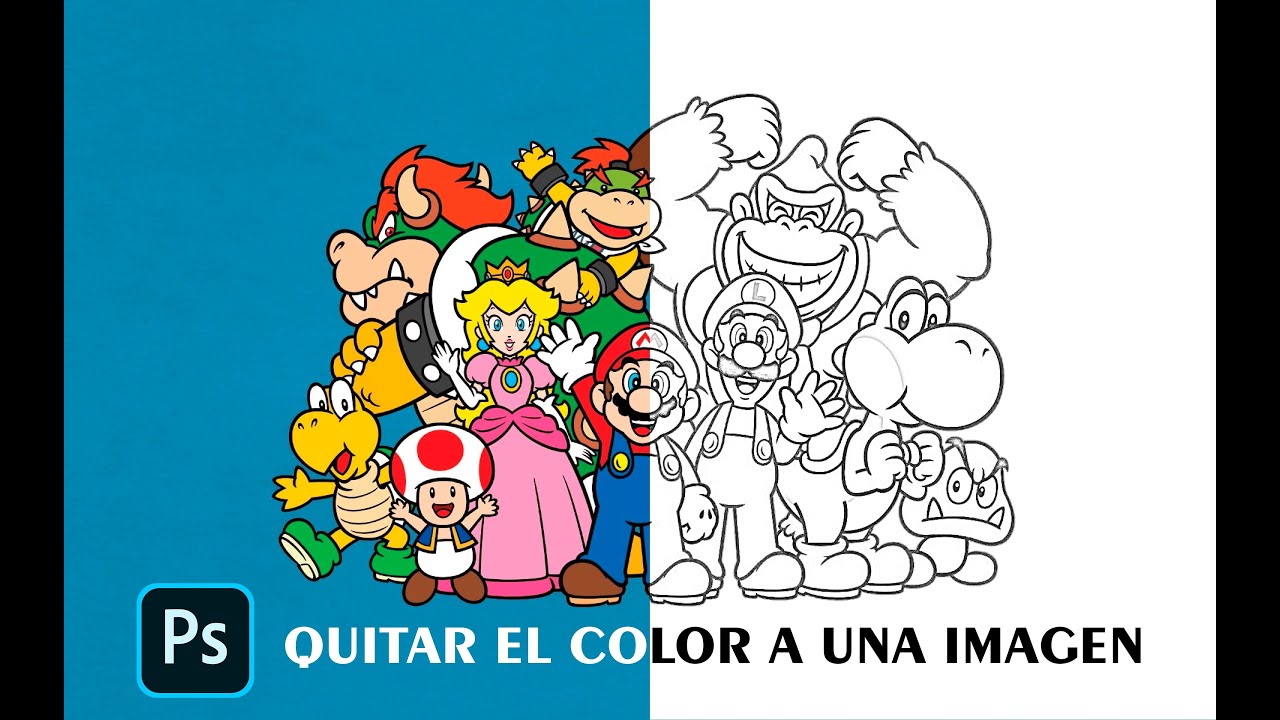 Como convertir una imagen a un dibujo para colorear-PHOTOSHOP