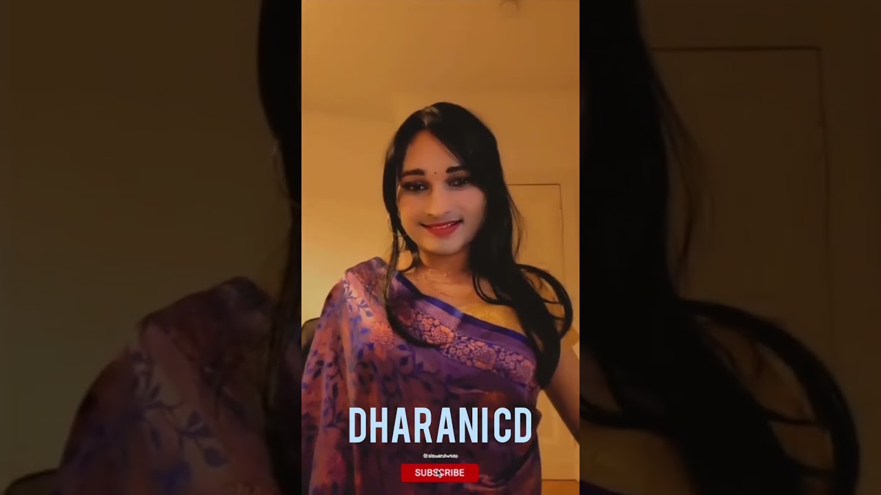 crossdresser in saree | male to female makeup transformation | Dharani Cd 🕺➡️💃