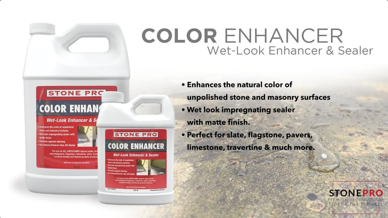 StonePro Color Enhancer Wet-Look Enhancer and Sealer on Slate Tile