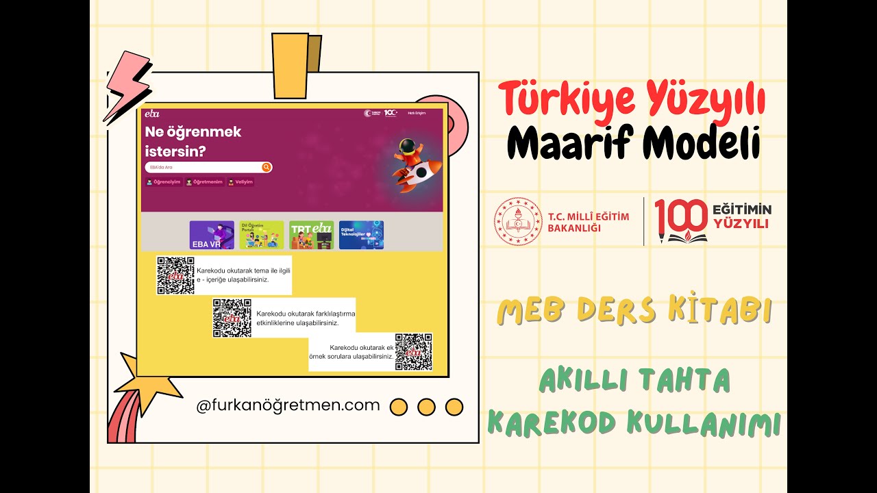 MEB DERS KİTABI EBA KAREKODLARI AKILLI TAHTADA NASIL KULLANILIR
