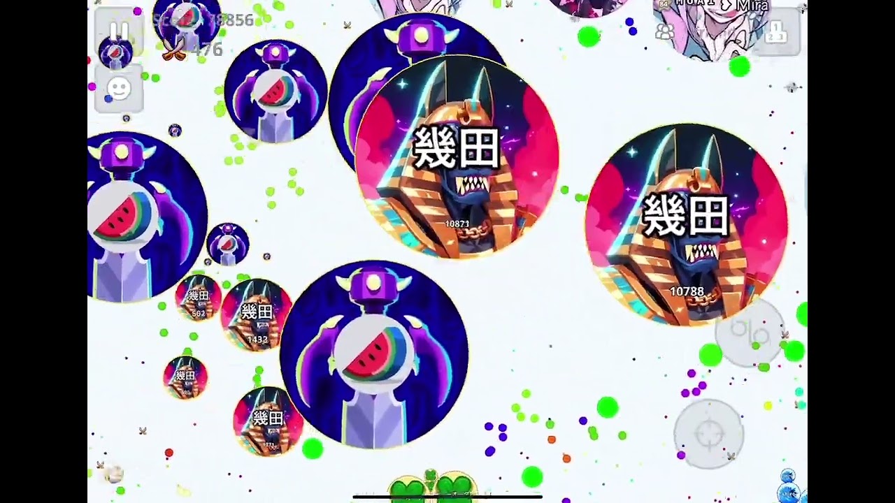 朝コマの大群共を蹴散らしていく【Agar.io】