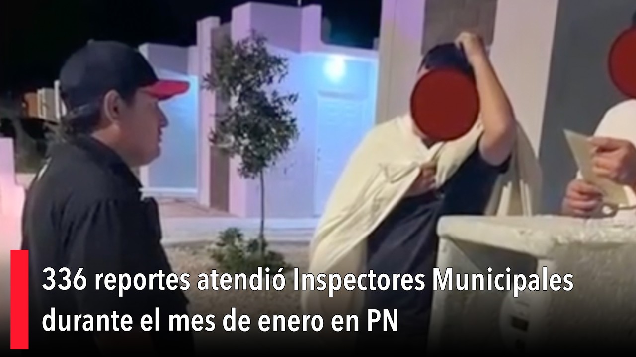 336 reportes atendió Inspectores Municipales durante el mes de enero en PN