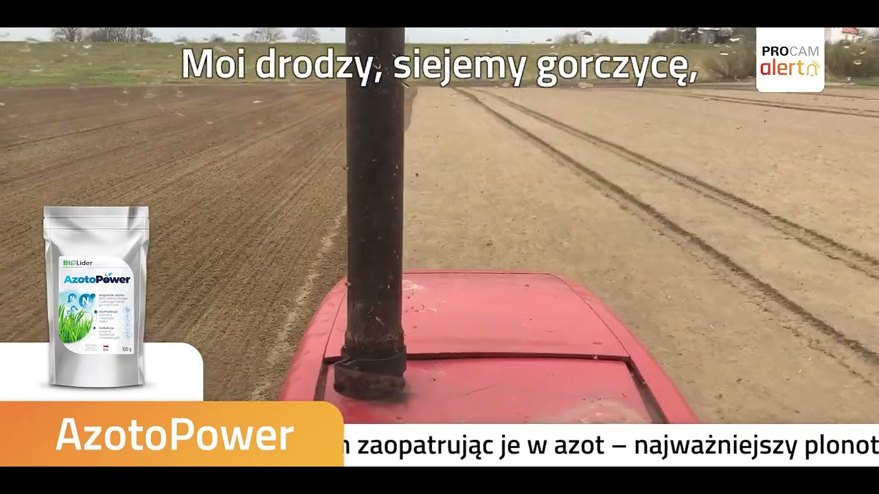 PROCAM Alert📢 - AzotoPower przed siewem 🌱 gorczycy białej.