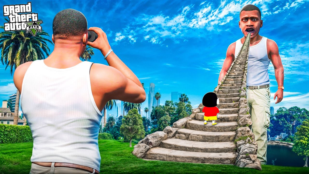 Franklin & Shinchan Found a STAIRWAY to FRANKLIN’S MOUTH 😱🔥 | GTA 5 Malayalam