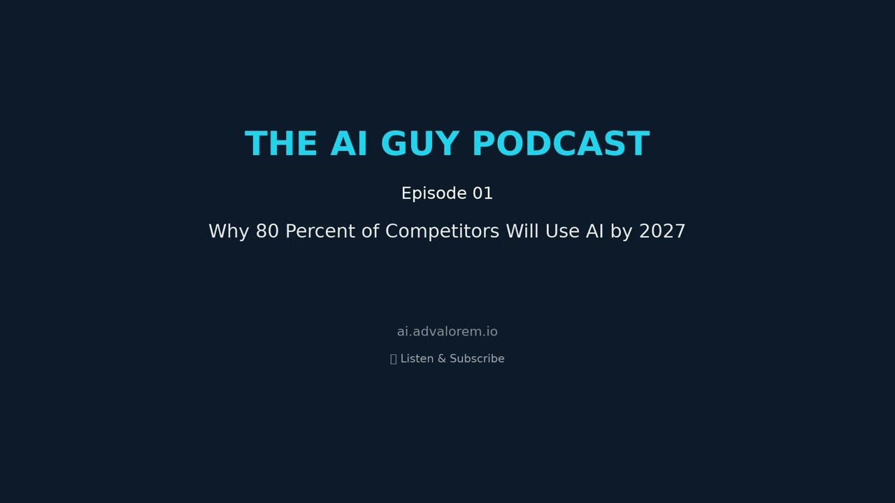 Why 80% of Your Competitors Will Use AI by 2027 — What SMBs Need to Know | AI Guy Podcast EP01
