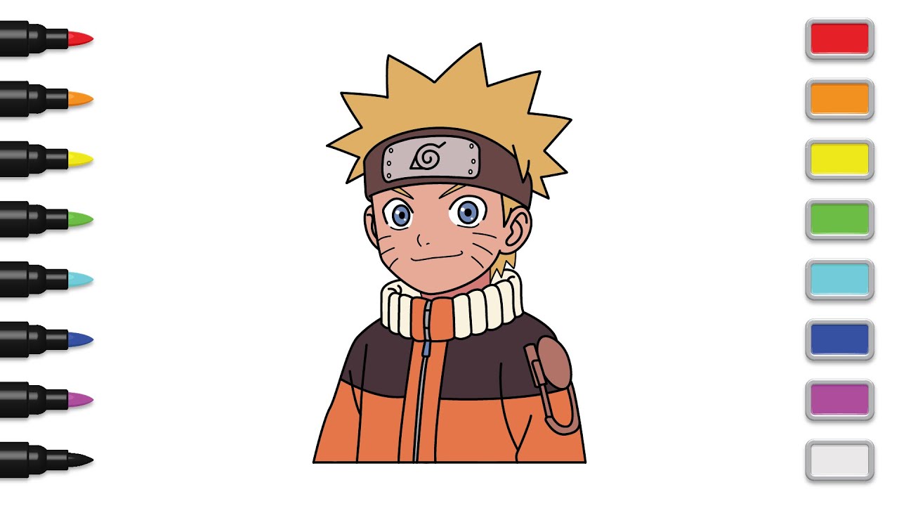 How to Draw and Color Naruto | Easy Drawing Step by Step tutorial