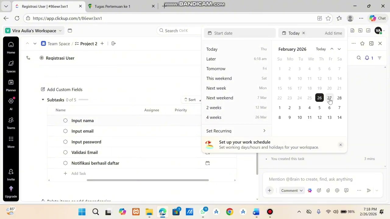 Clickup : Requirement Management Tools | Tugas Analisa Kebutuhan Sistem