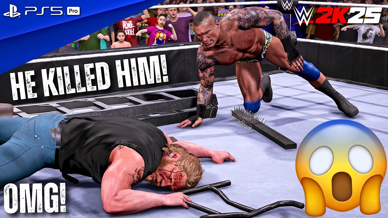 WWE 2K25 - Randy Orton vs. Brock Lesnar - No Holds Barred Match | PS5 Pro [4K60]
