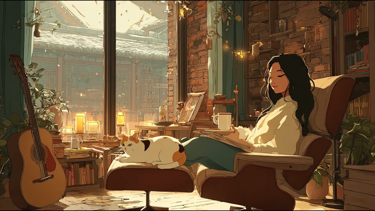 Calm Acoustic Guitar Instrumental Cafe Music for Reading Working Relaxing Quiet Coffee Time