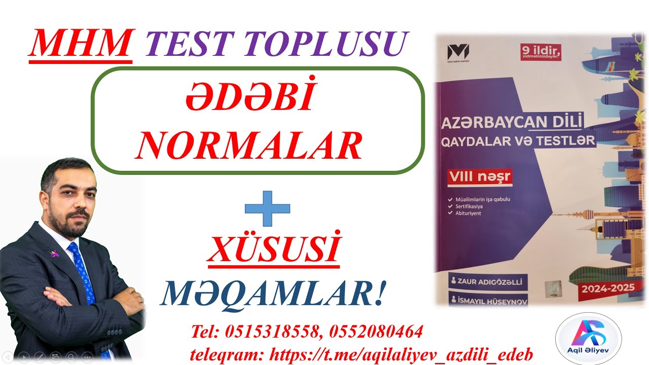MHM-2024. ƏDƏBİ NORMALAR. #miq #sertifikasiya #abituriyent #education #motivation