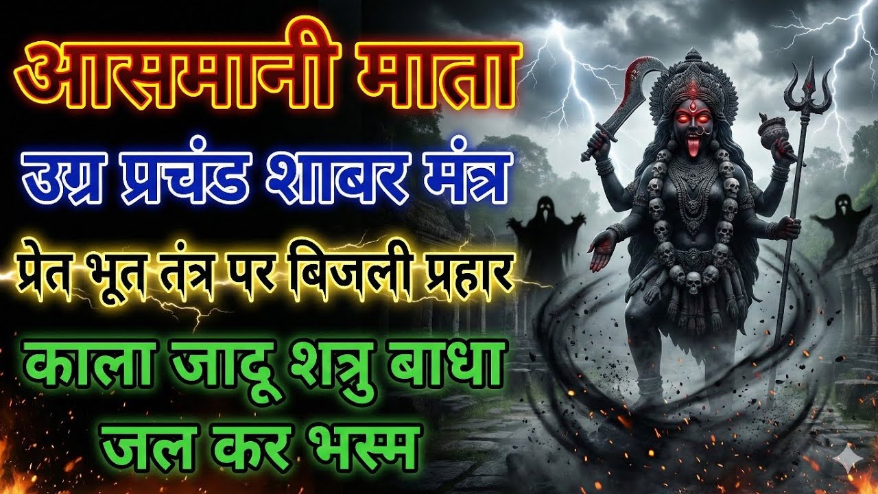 आसमानी माता प्रचंड शाबर मंत्र | प्रेत भूत तंत्र पर बिजली प्रहार | शत्रु विद्या चलाई बाधा जल कर भस्म 