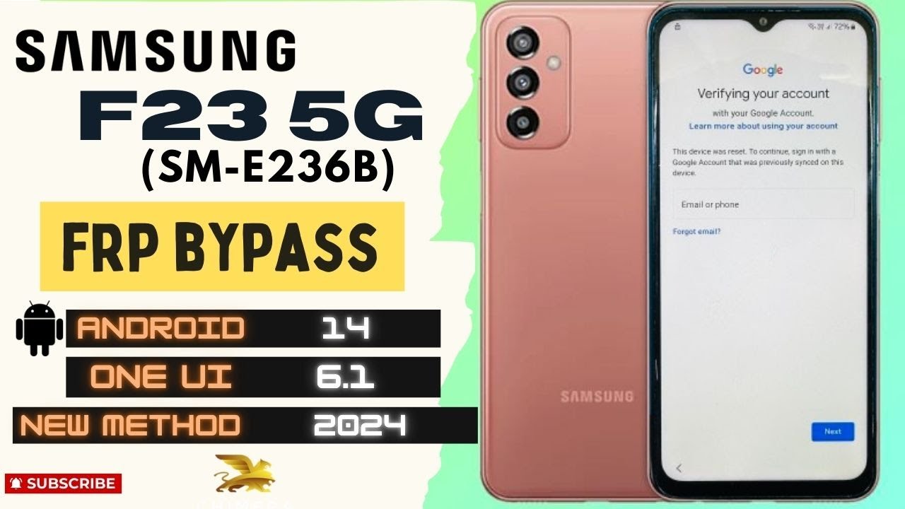 Samsung F23 5G FRP Bypass | Unlock Google Account Lock | Android 14