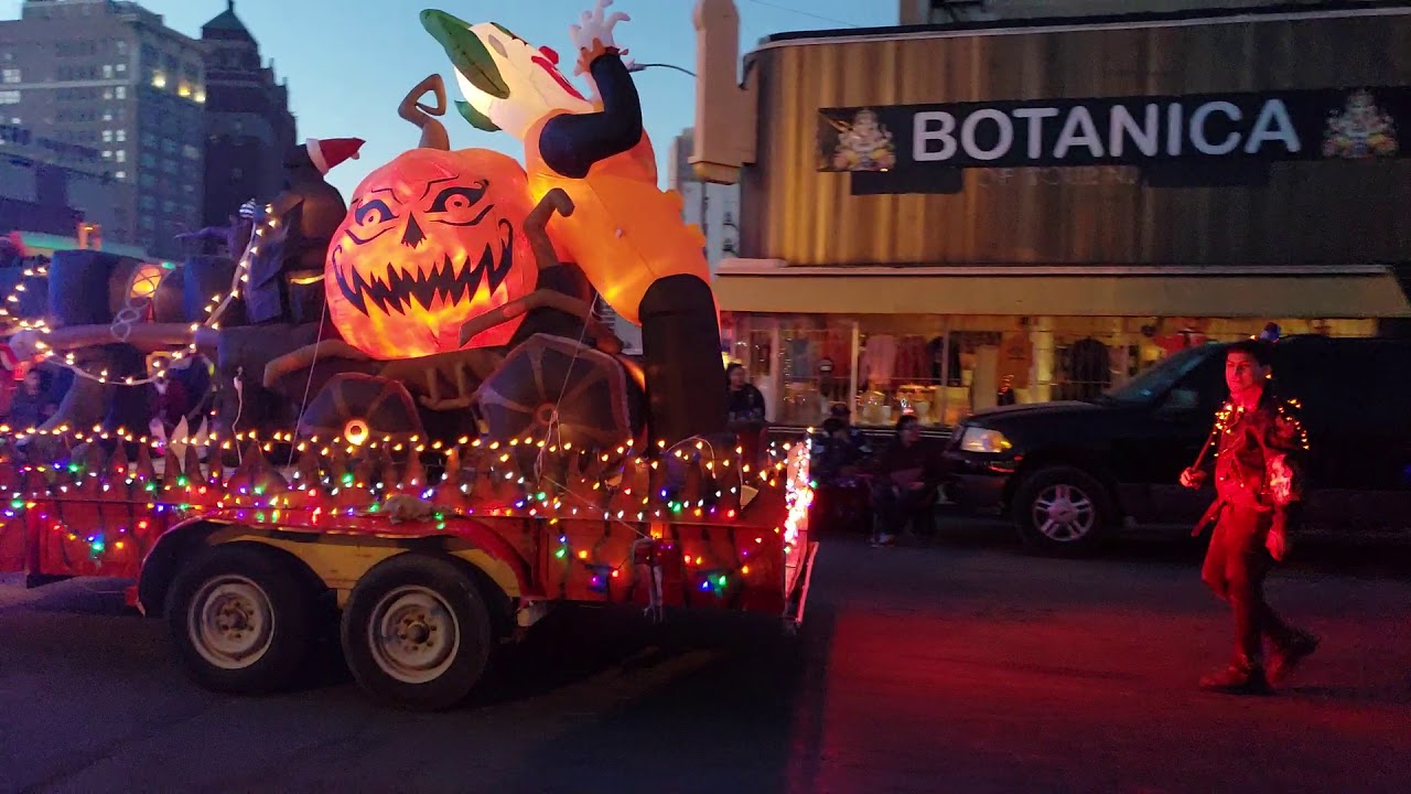 Celebration of the lights parade in downtown El Paso TX 11/18/18