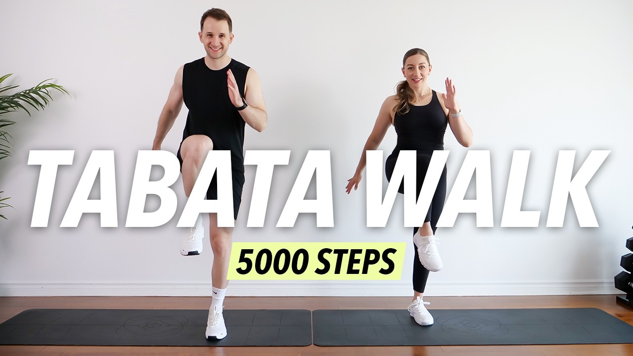 30 Min Fast Walking TABATA Workout &ndash; 5000 Steps Fat Burn (No Equipment)