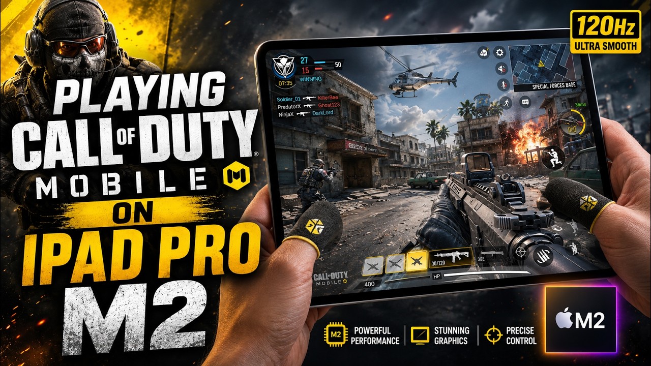 🔥 I Played COD Mobile on iPad Pro M2 and It Changed Everything l 120Hz is INSANE! 😱l Max Graphics