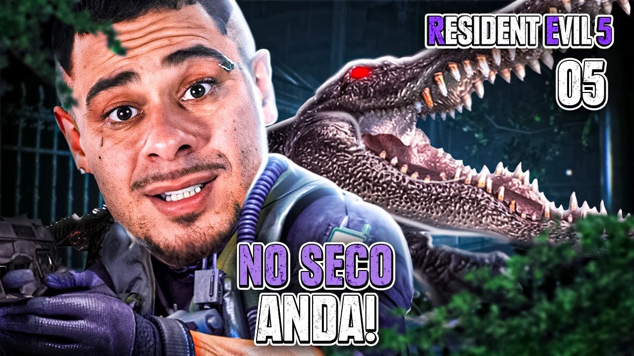 RESIDENT EVIL V #05 - ENFRENTEI O JACAREZÃO BOLADO!! -  LEO STRONDA