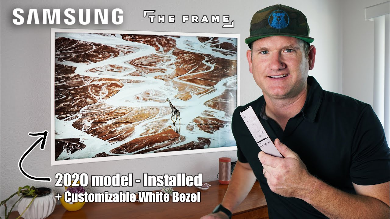Samsung The Frame Install w/ No-gap Wall Mount & Customizable White Bezel