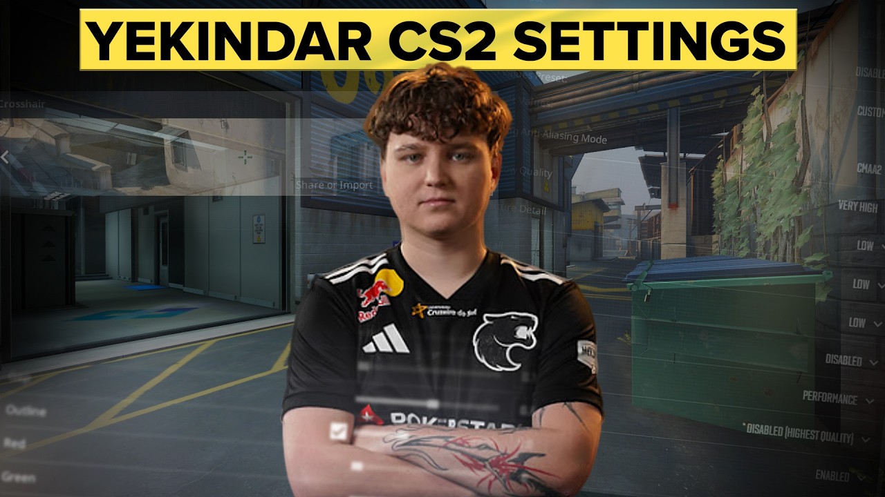 Настройки YEKINDAR CS2 — Видео, Мышь, Прицел и Модель прицела