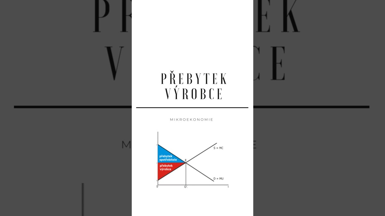 Přebytek výrobce #mikroekonomie #mikro #prebytekvyrobce #vyrobce #student