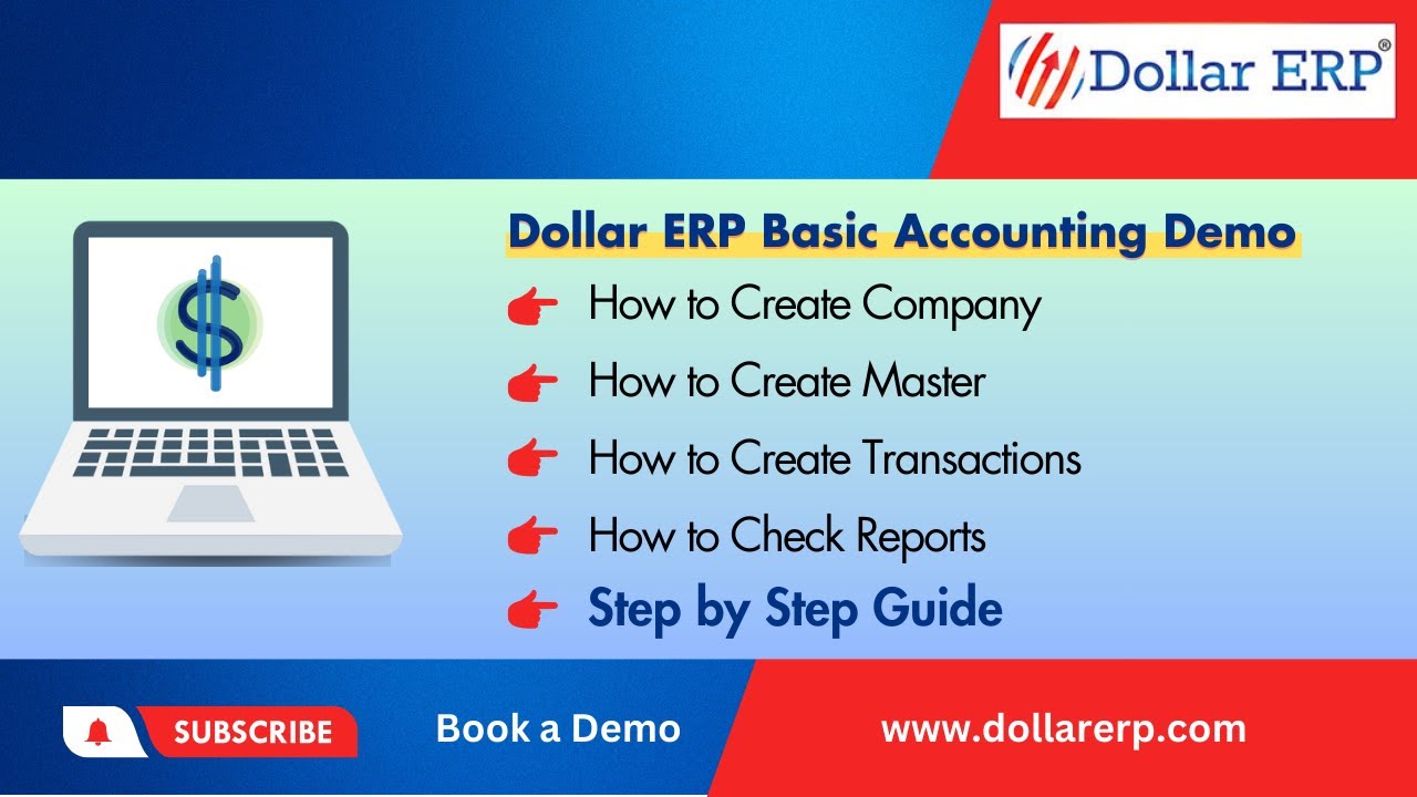 Dollar ERP  Basic Accounting Demo Video | Accounting Software | ERP