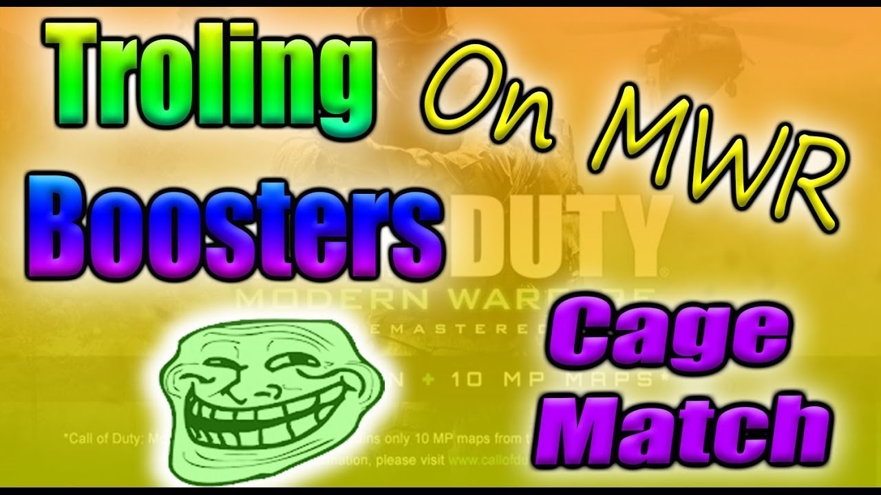 Call Of Duty | Trolling Boosters In Cage Match | COD 4 MWR 1V1 Funny Moments Cage Match !!!