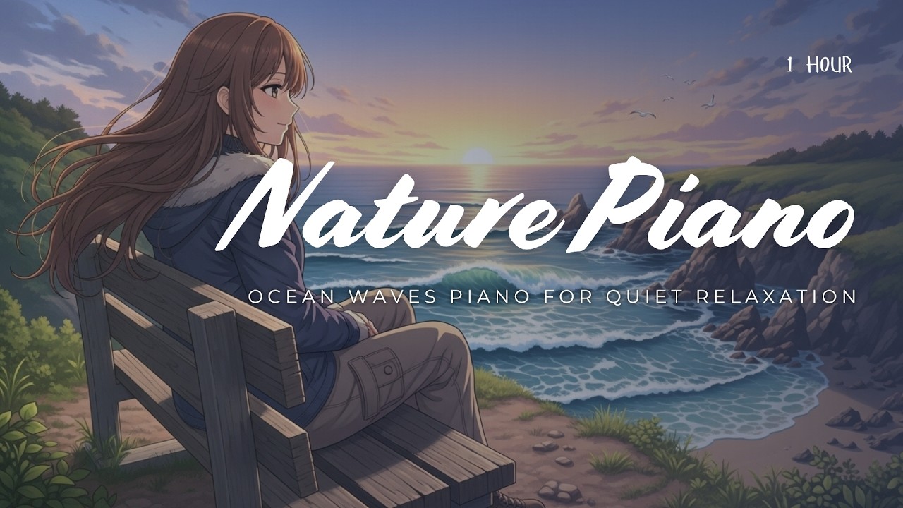 Relaxing Piano with Ocean Waves for Stress Relief and Relaxation