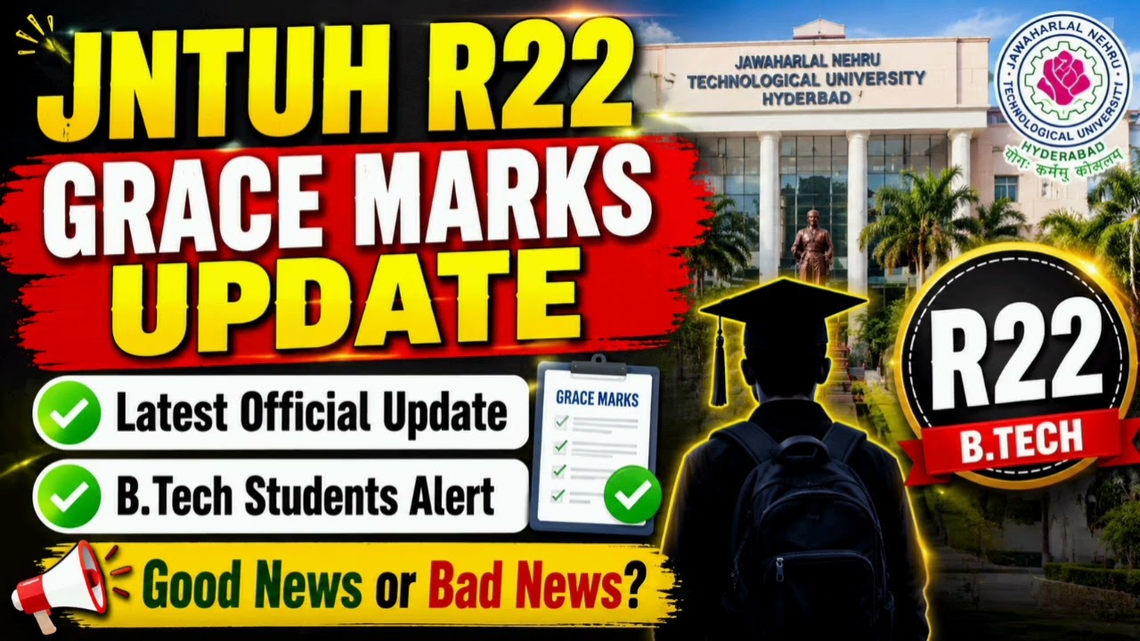 What is grace Marks how many subjects we can apply and how many grace marks jntuh can give for r22 
