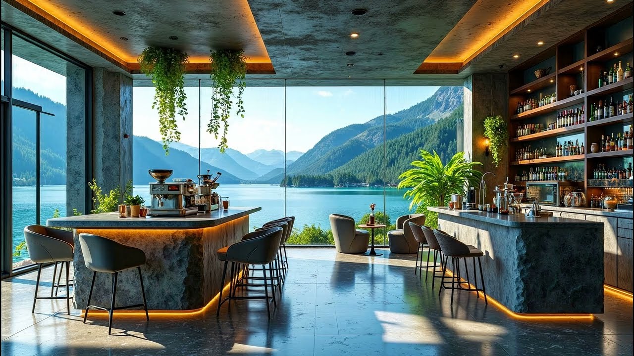 Cozy Morning Jazz by the Forest Lake for Focus & Relax in Peaceful Moments