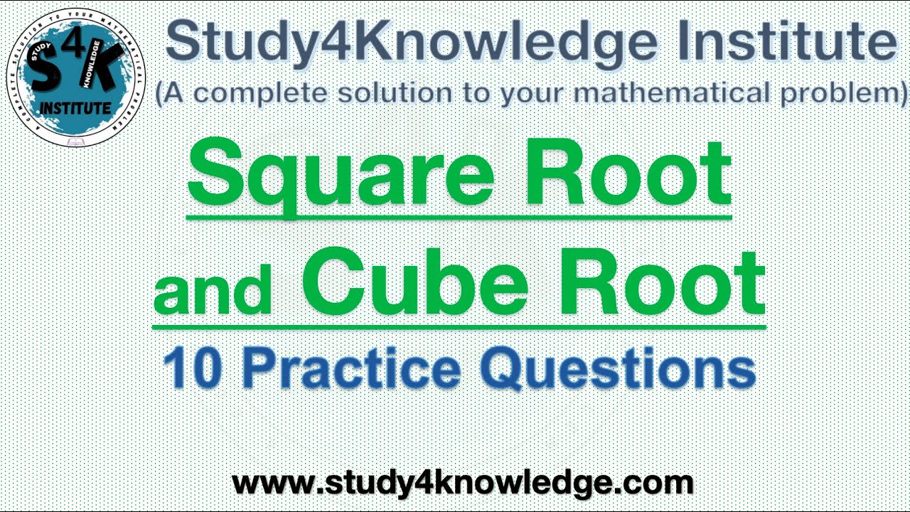 4. Square root and Cube root 10 practice Questions | UPSC |SSC | PSC | UGC| CUET| Haroon Rashid |IIT